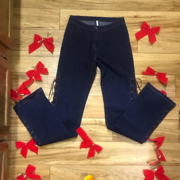 Forever 21 Stretch Side Tie-Up Jeans - Picture 8 of 14